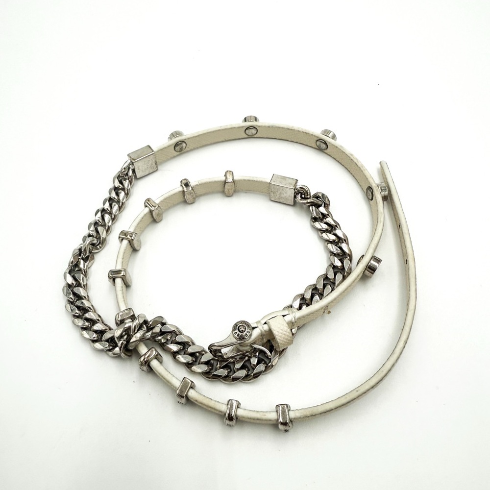 Henri Bendel Leather and Metal Bracelet